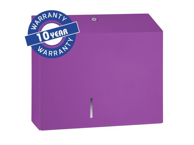 MERIDA STELLA DUO VIOLET LINE toilet paper dispenser with a holder for leftover paper roll, max. roll diameter 20 cm, violet